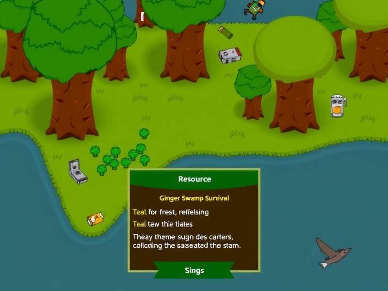 Ginger Swamp Survival resource collection screen